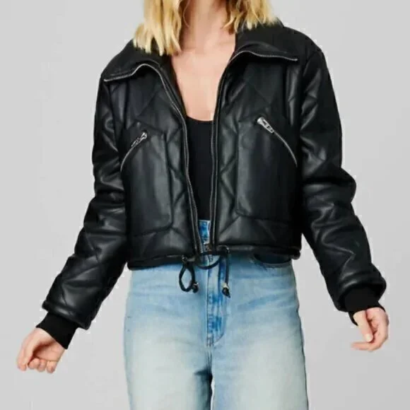 Blank NYC On The Rise Puffer Bomber Jacket - Picture 1 of 15